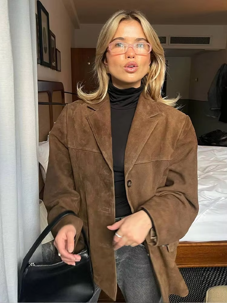 Chaqueta De Ante Para Mujer