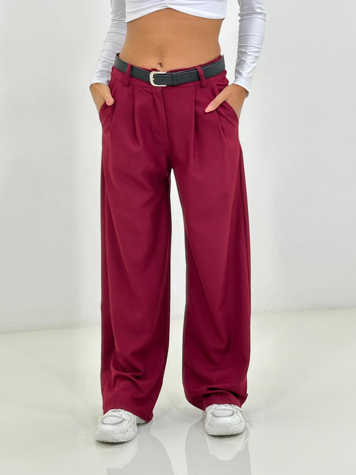 Francesca Pantalones De Cintura Alta y Pernera Ancha