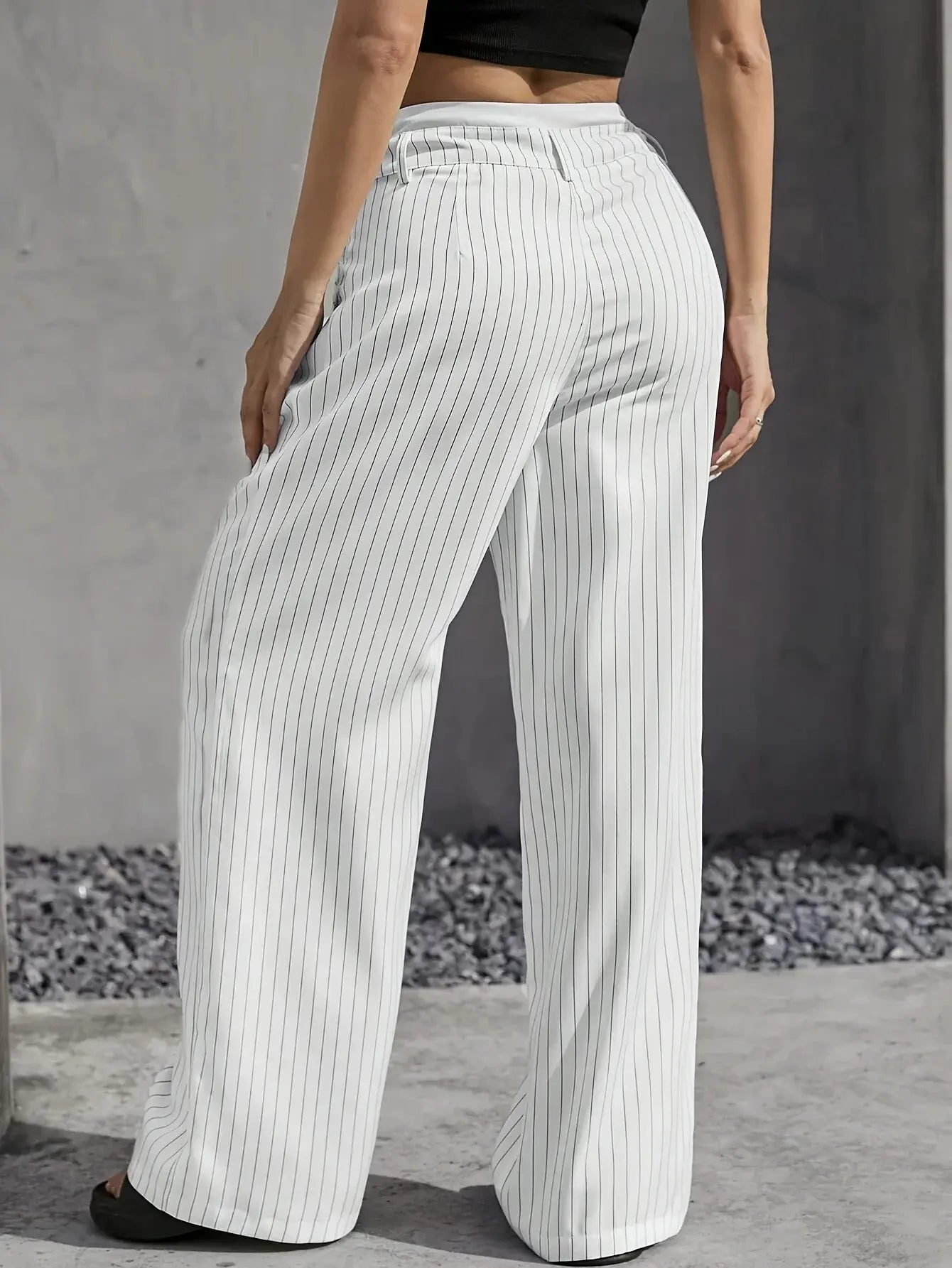 Lauren Pantalones De Cintura Alta a Rayas