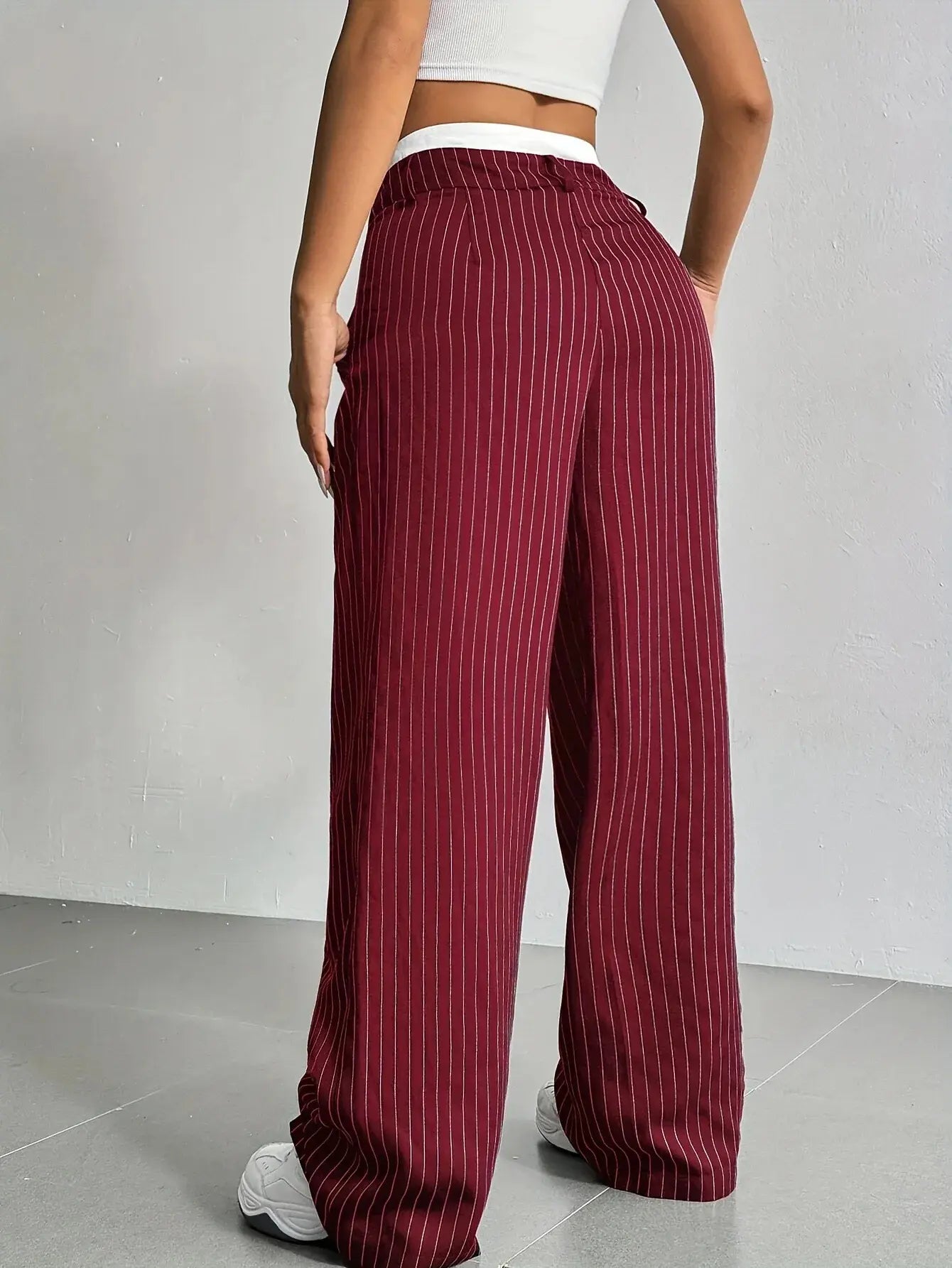 Lauren Pantalones De Cintura Alta a Rayas