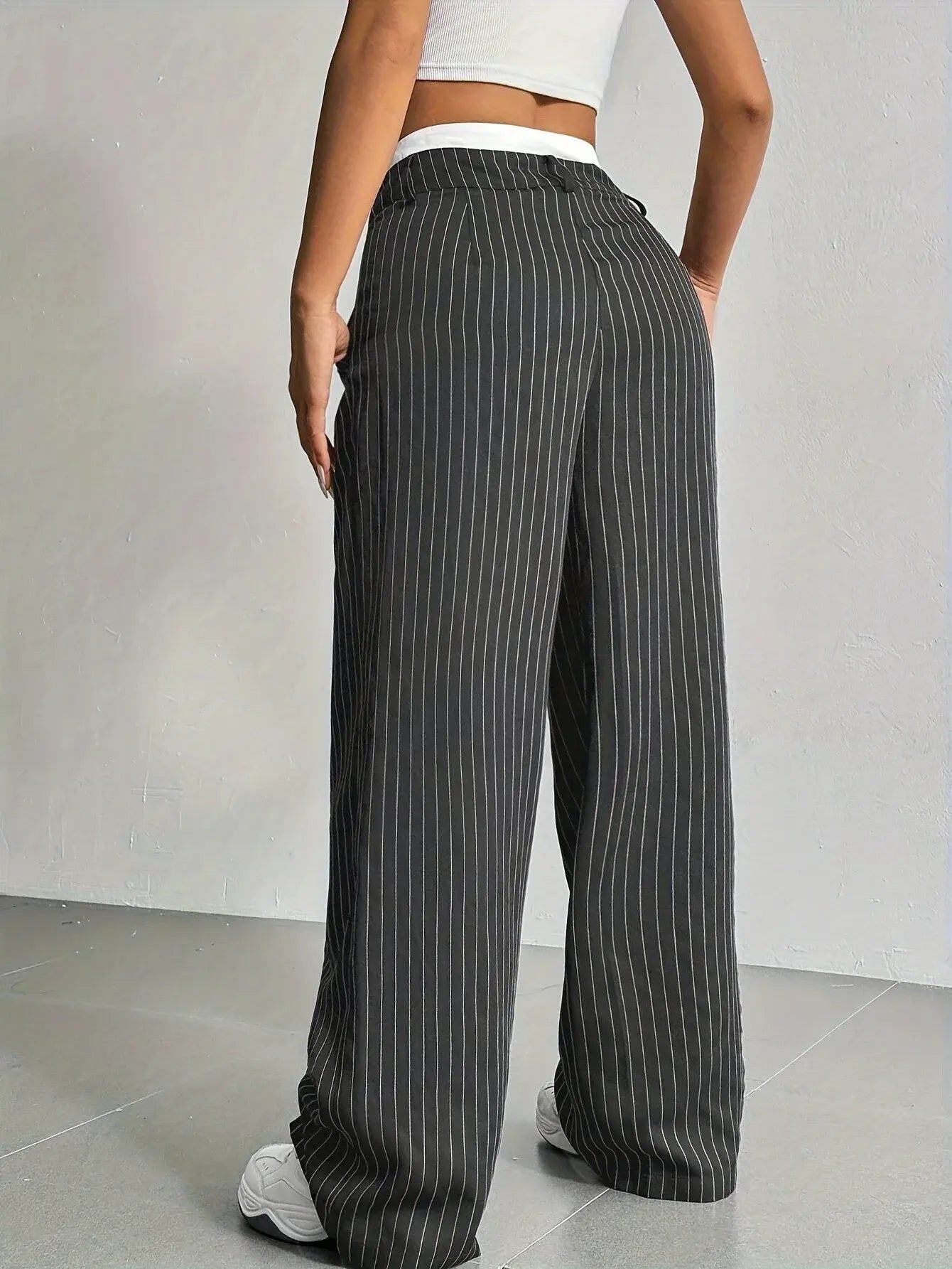 Lauren Pantalones De Cintura Alta a Rayas