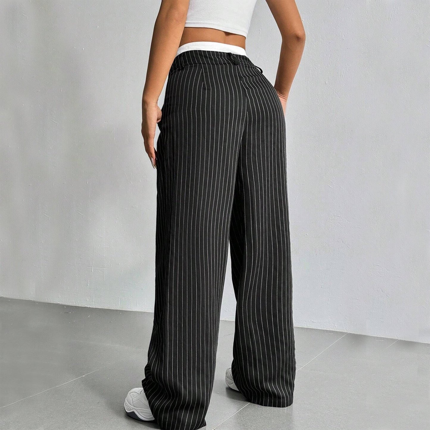 Lauren Pantalones De Cintura Alta a Rayas