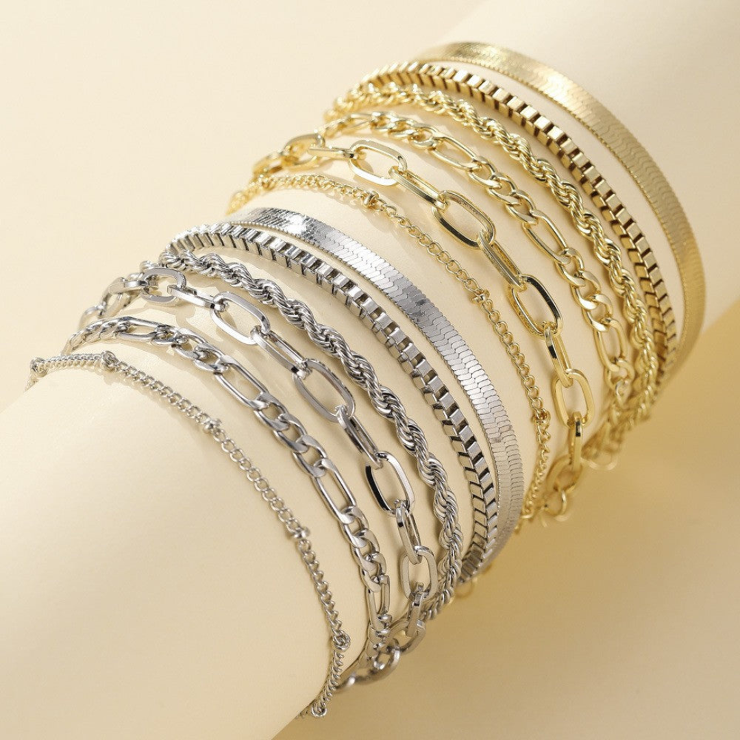 Ellen Conjunto De Pulseras Doradas