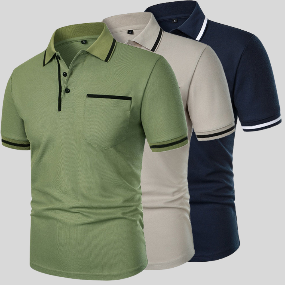 Leandro Polo De Manga Corta Para Hombre