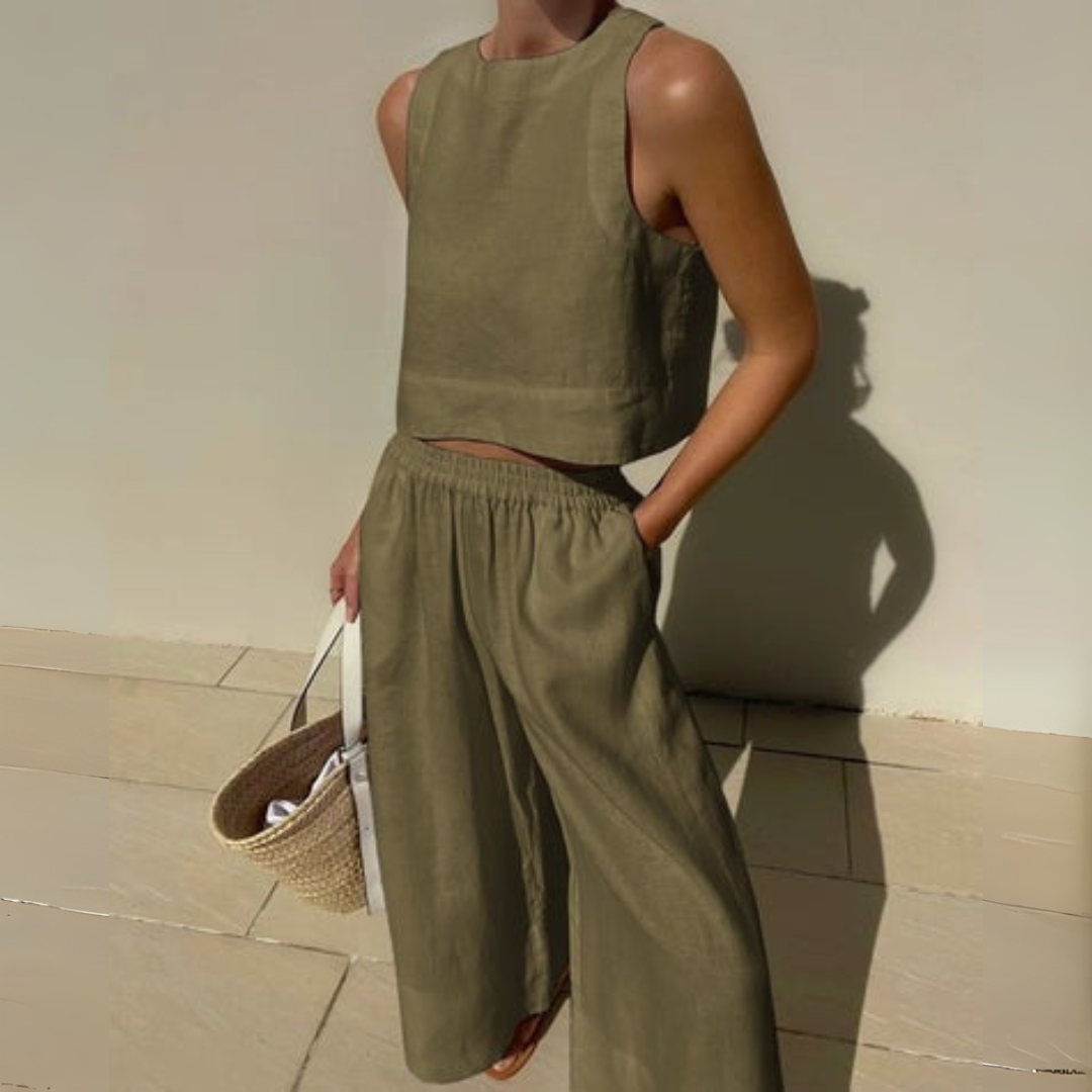 Nevina Elegante Conjunto De Dos Piezas Para El Verano