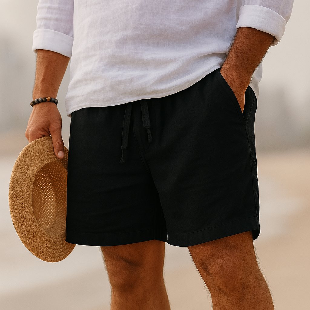 Giancarlo Pantalones Cortos De Lino Para Hombre