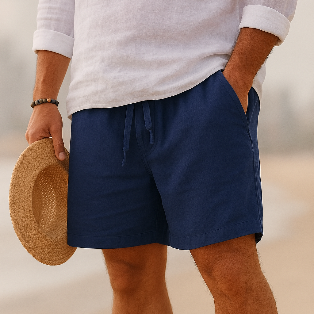 Giancarlo Pantalones Cortos De Lino Para Hombre