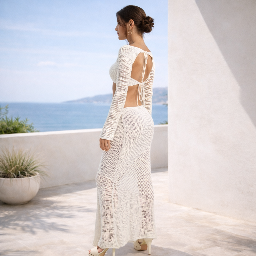 Conjunto Elisa Minimalismo Sofisticado En Punto Texturizado