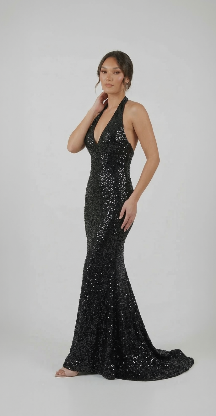 Emilia Vestido De Obsidiana Fragmentada