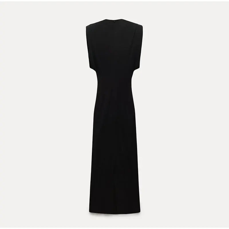 Vestido Elegante Midi Negro