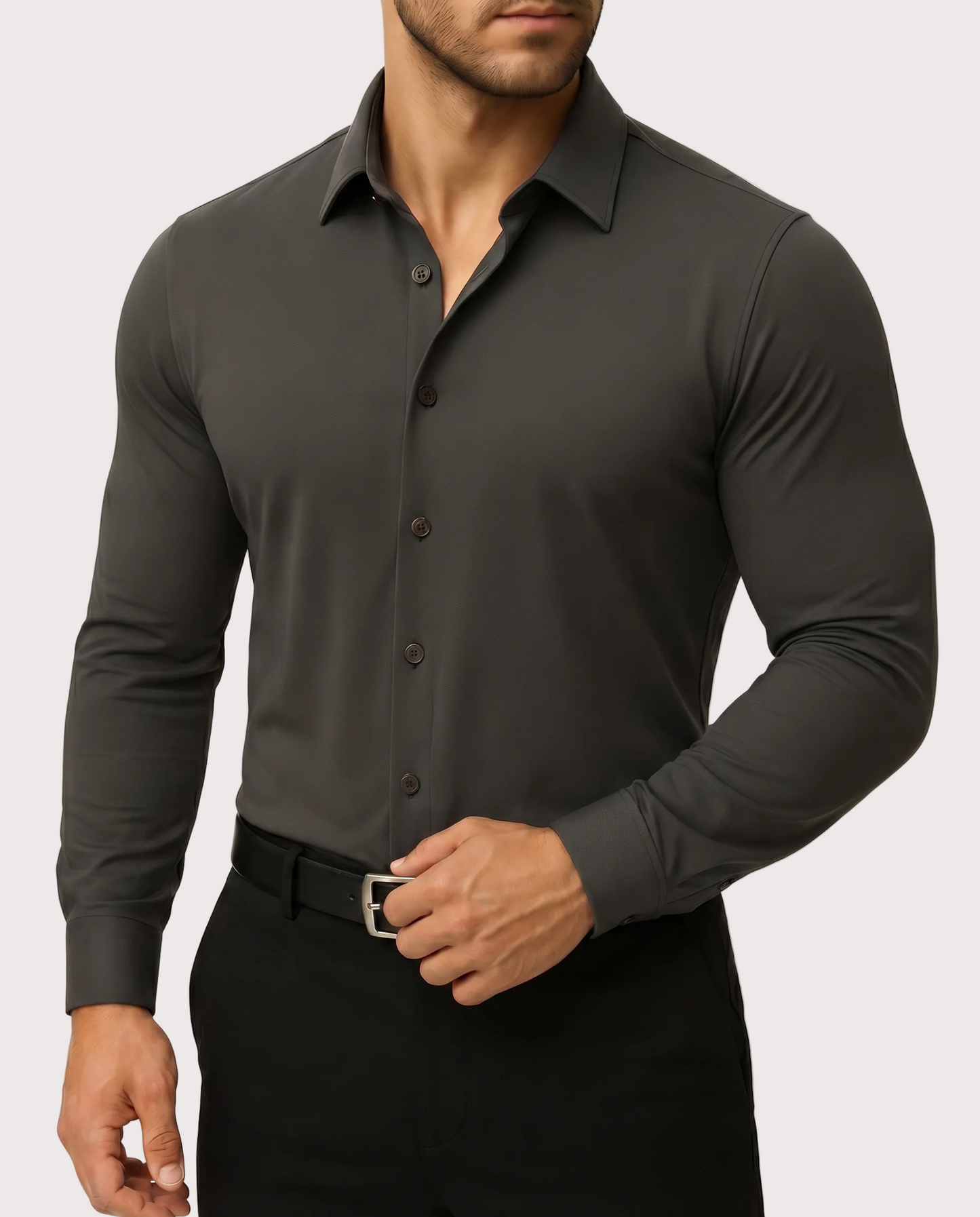 Román Camisa De Vestir Elástica