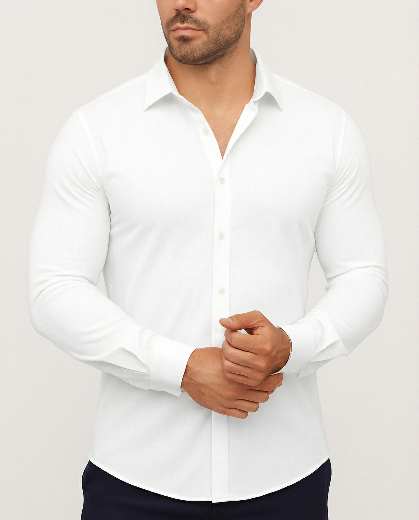Román Camisa De Vestir Elástica