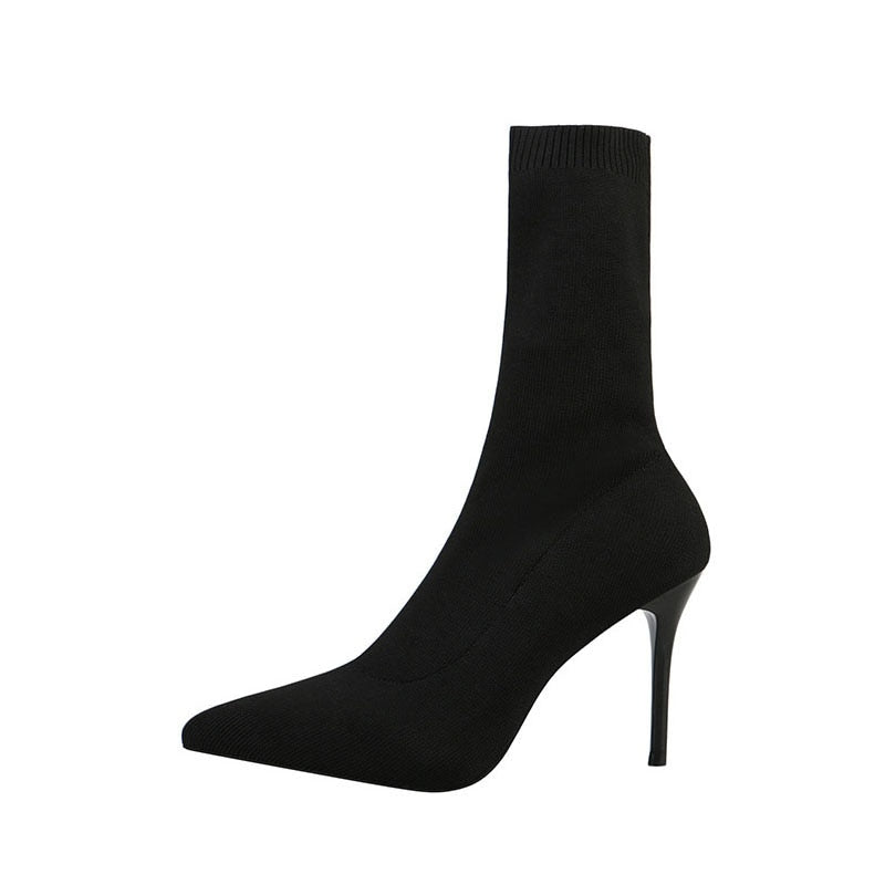Zapatos De Tacón Altos De Punto Ava